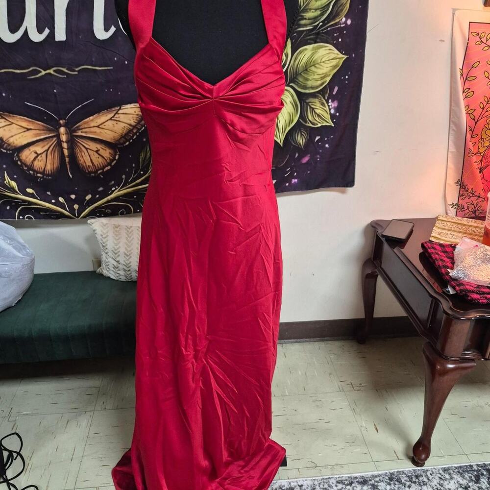 Red maxi dress